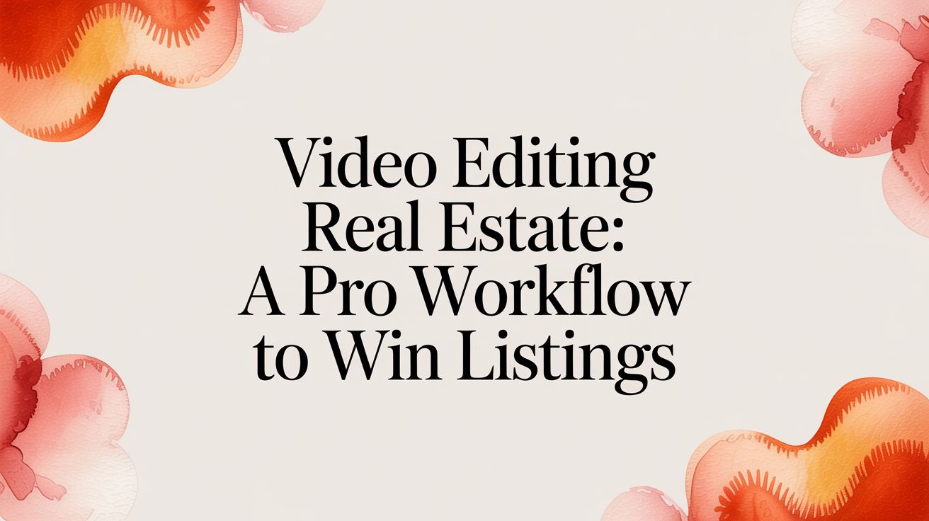 Video Editing Real Estate: A Pro Workflow to Win Listings