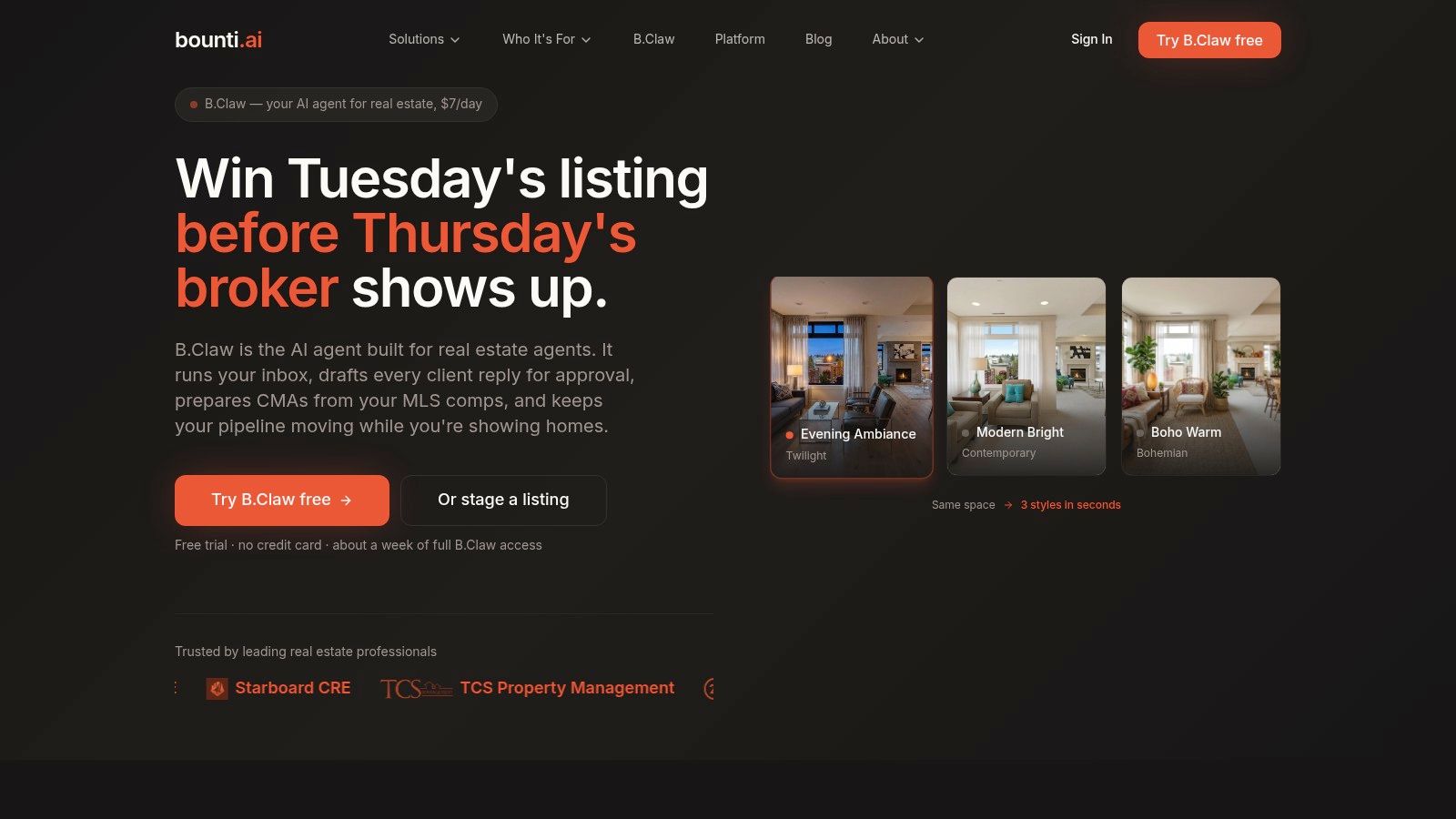 Screenshot from https://www.bounti.ai/