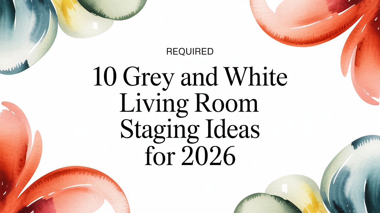 10 Grey and White Living Room Staging Ideas for 2026