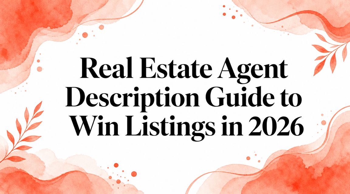 Real Estate Agent Description Guide to Win Listings in 2026
