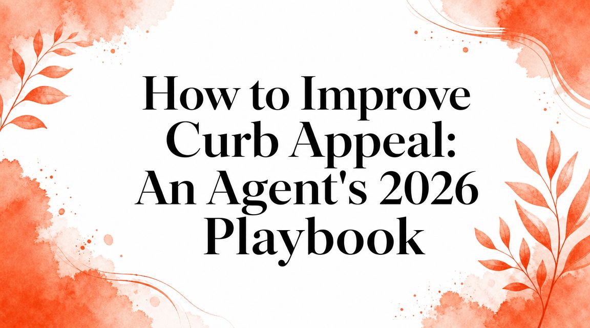 How to Improve Curb Appeal: An Agent's 2026 Playbook
