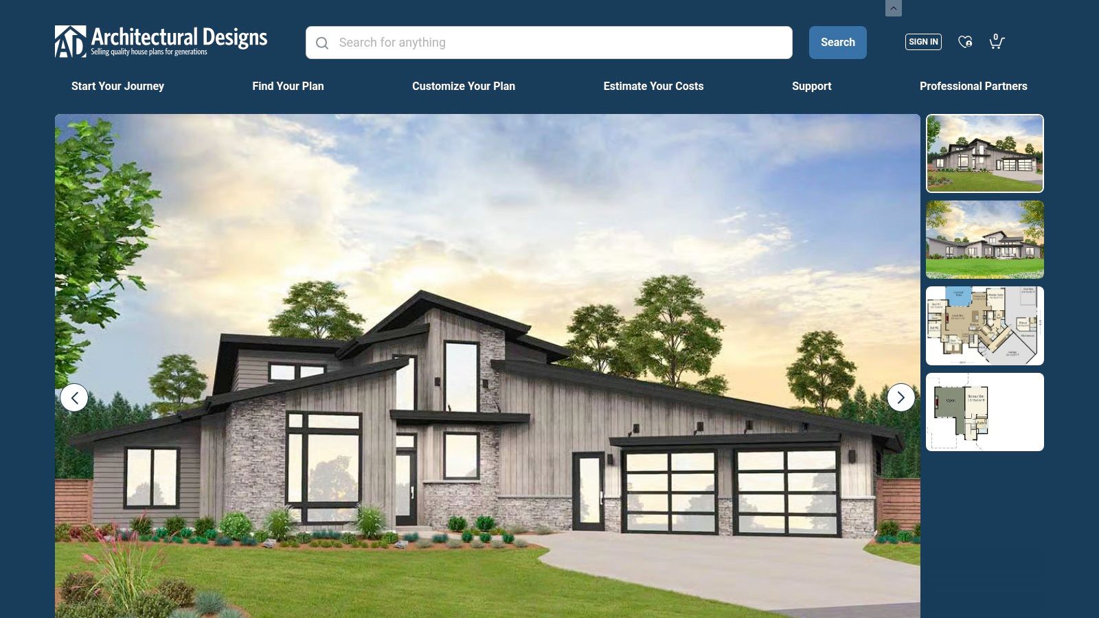 Architectural Designs – Plan 85270MS: 2‑Story Modern Home Plan with Indoor Pool