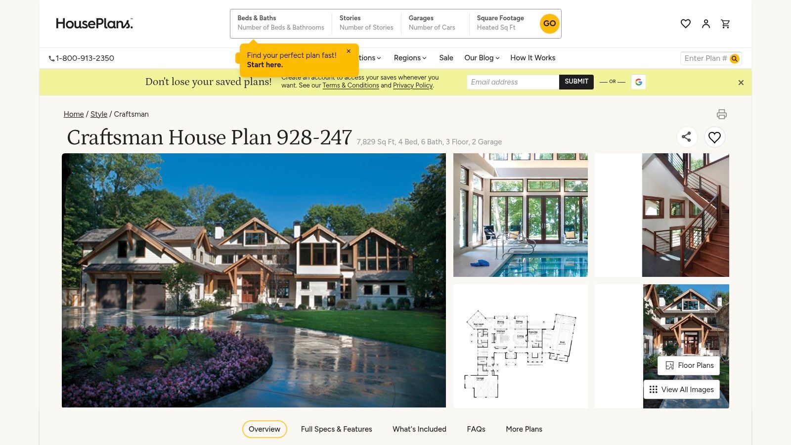 Houseplans.com – Plan 928‑247 'Carlton Shores' by Visbeen Architects