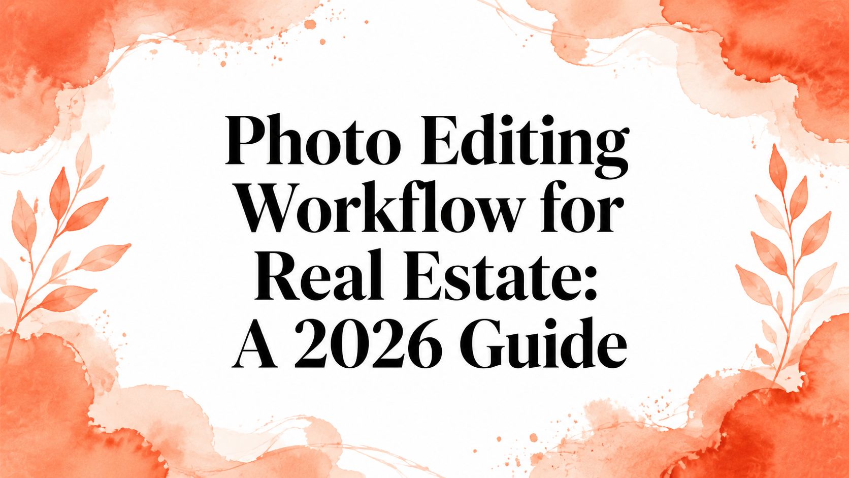 Photo Editing Workflow for Real Estate: A 2026 Guide