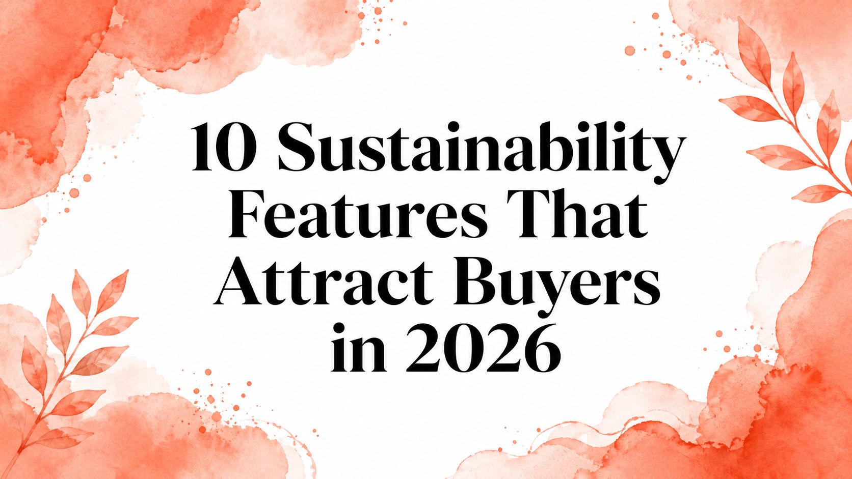 10 Sustainability Features That Attract Buyers in 2026
