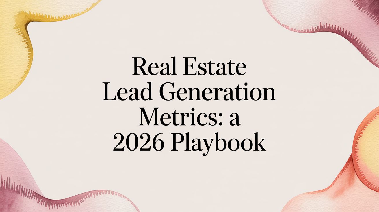 Real Estate Lead Generation Metrics: A 2026 Playbook
