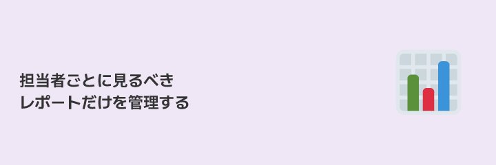 職位・職務別に閲覧範囲を制御するレポート権限設定