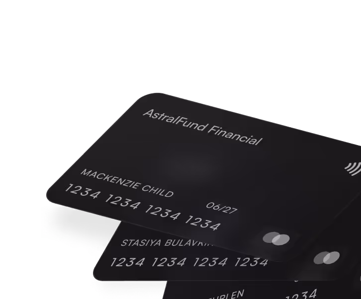 Three AstralFund credit cards