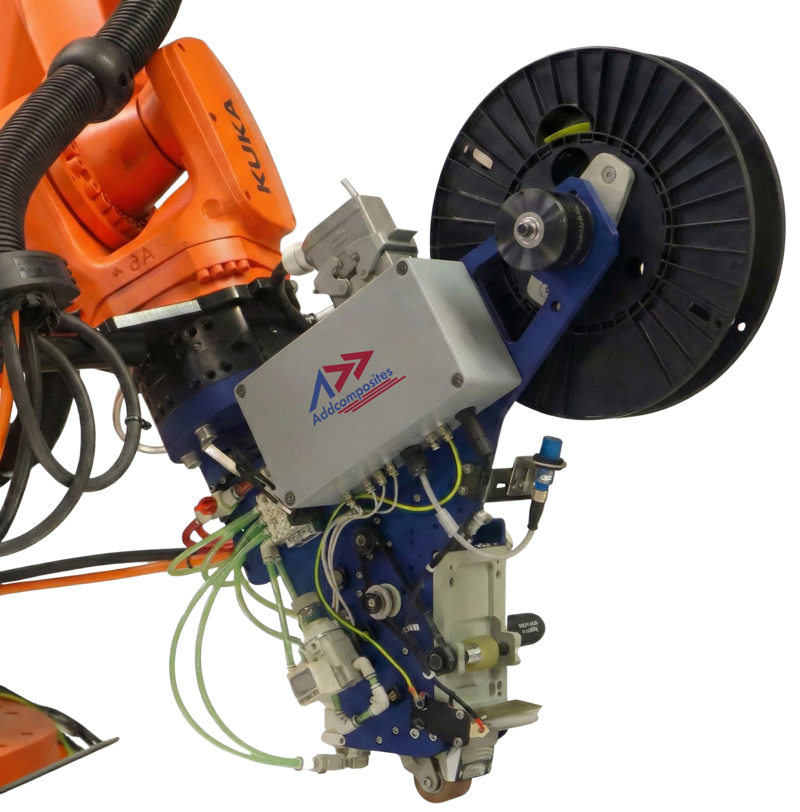 Compact AFP systems like the AFP-XS enable 6-DOF fiber placement on standard industrial robots