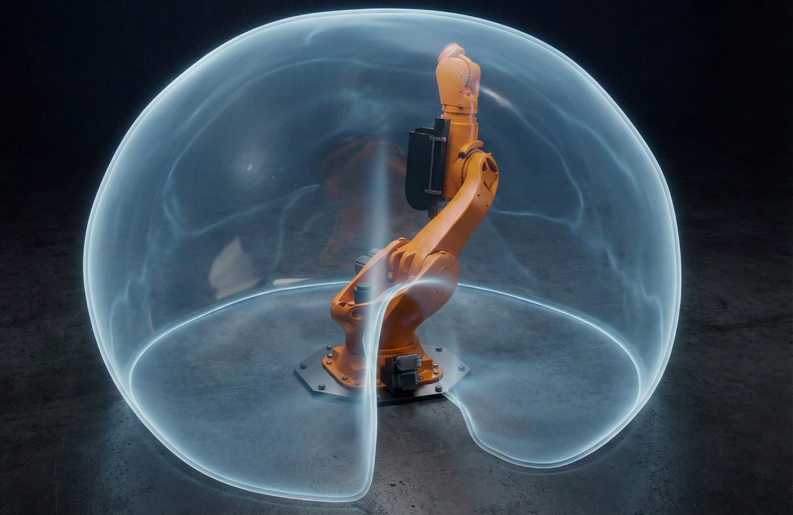 FIGURE 10: Robot Workspace and Singularity Constraints