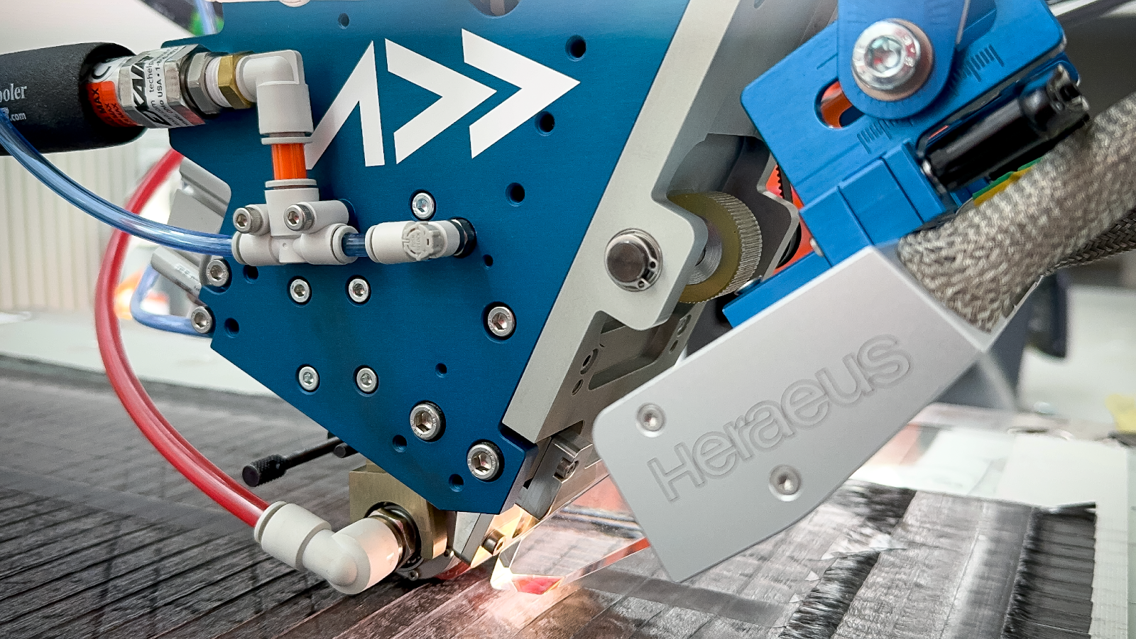 Addcomposites AFP-XS system for structural battery prepreg layup