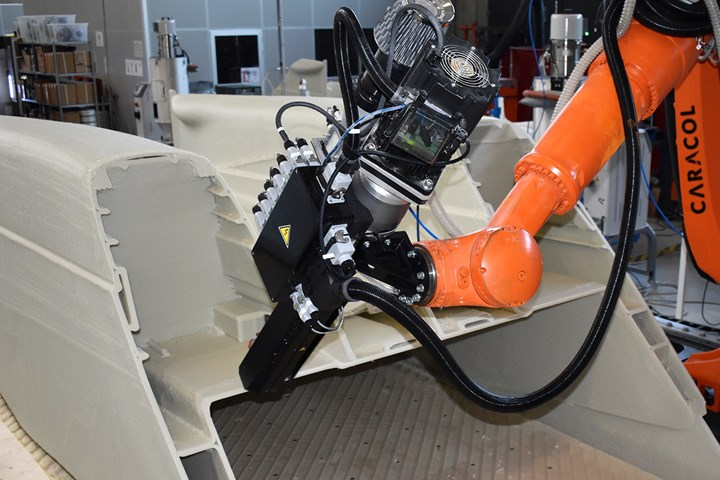 Caracol AM Heron robotic manufacturing system