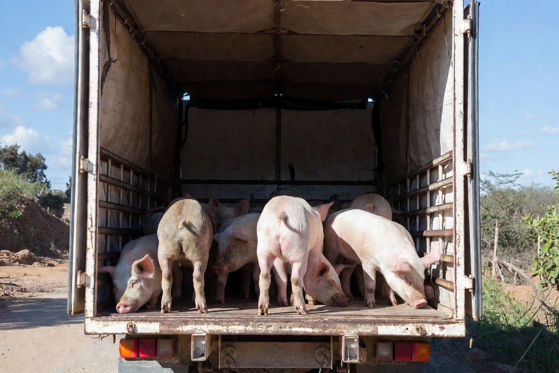 Un camión con 16 toneladas de cerdos vivos fue decomisado en Ciudad del Este por circular sin documentos y la carga fue eliminada por orden sanitaria