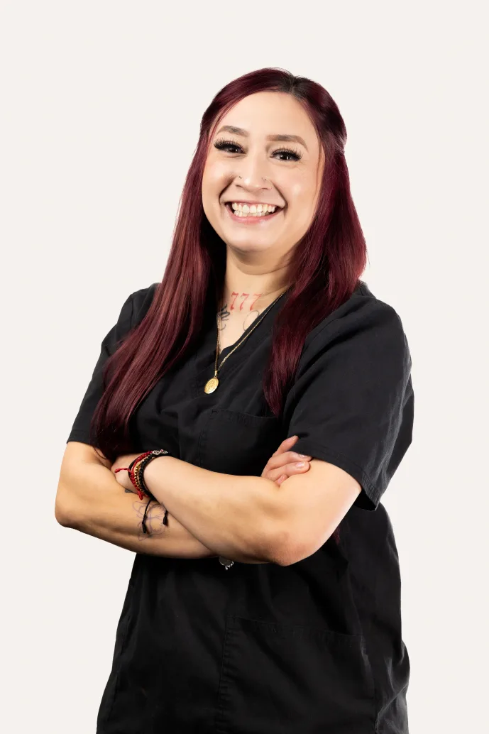 Smiling dental team member