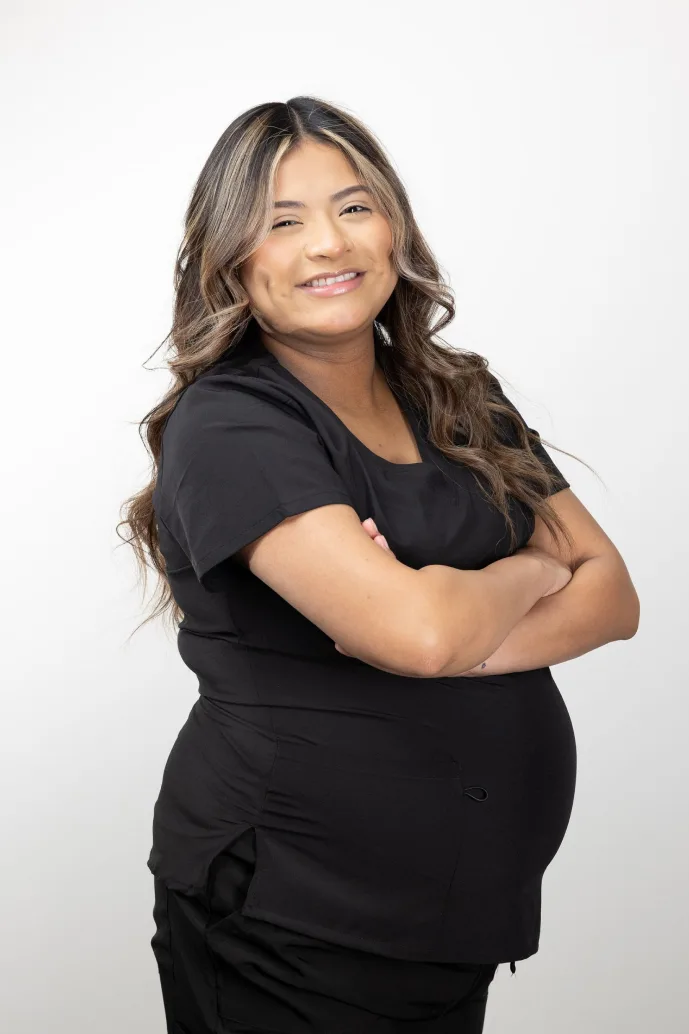 Friendly dental team member