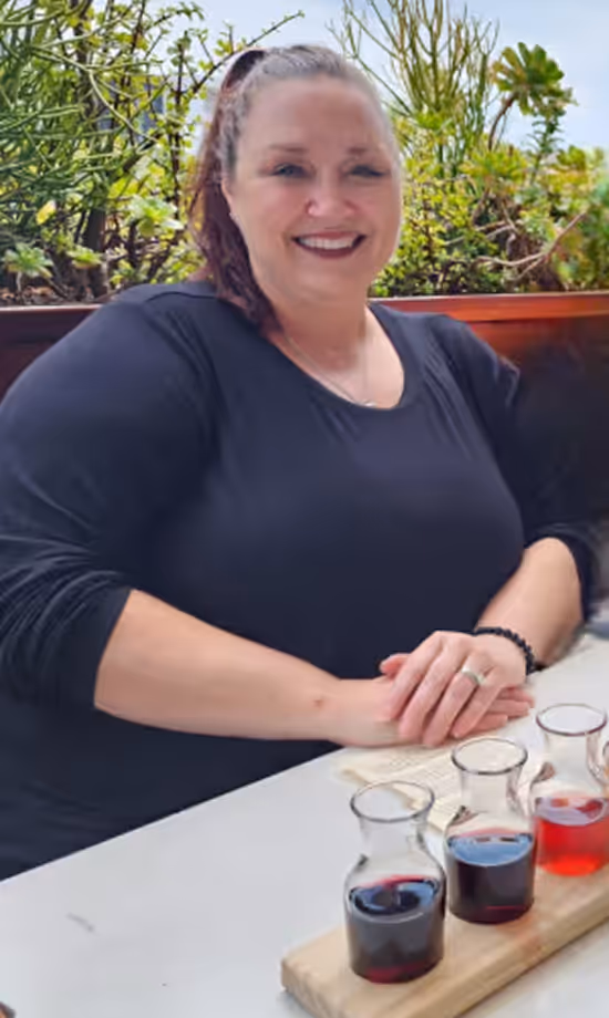 Woman smiling proudly