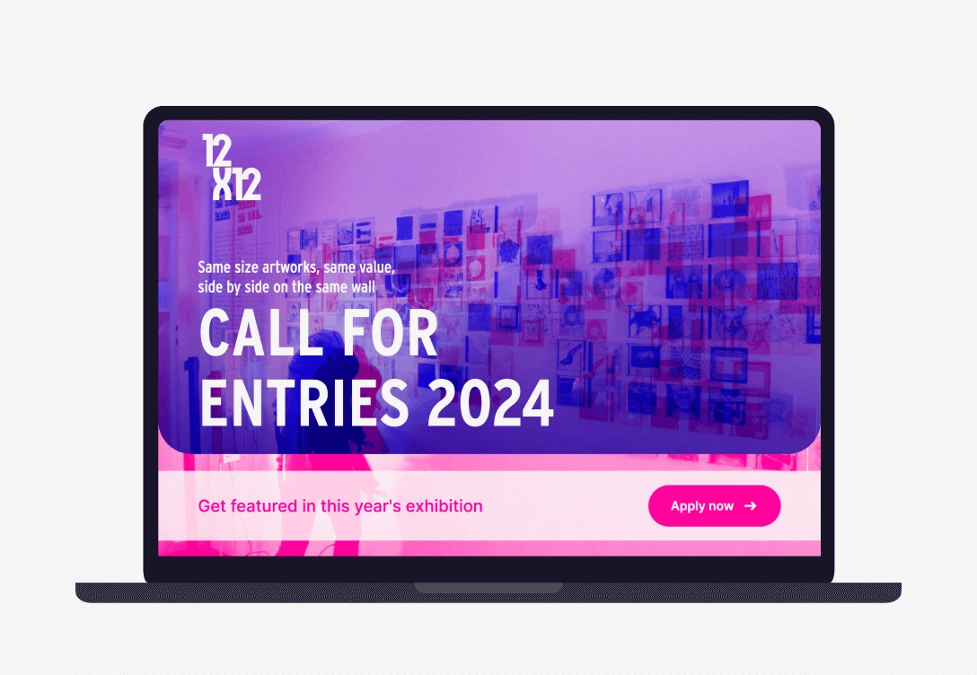 screen of 12x12 website