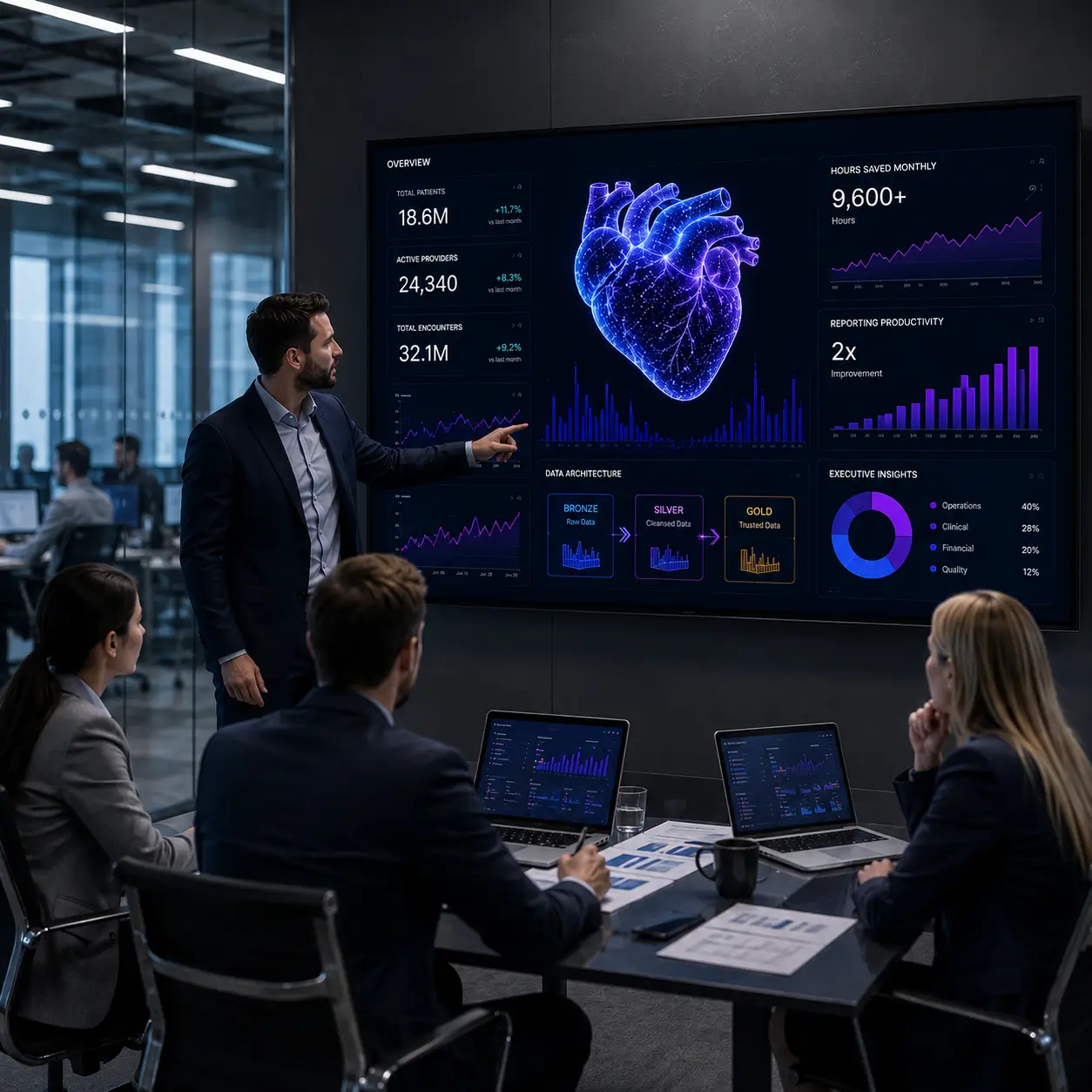 Healthcare Intelligence Platform Achieves 9,600+ Monthly Hours Saved with Medallion Architecture 
