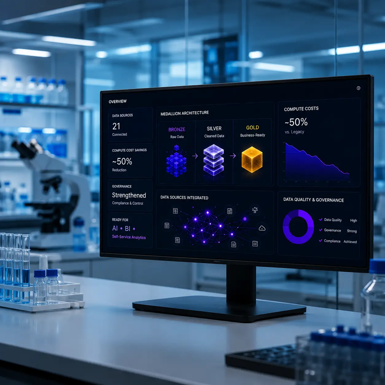 Healthcare Diagnostics Company Modernizes Its Data Foundation, Reducing Compute Costs by 50%