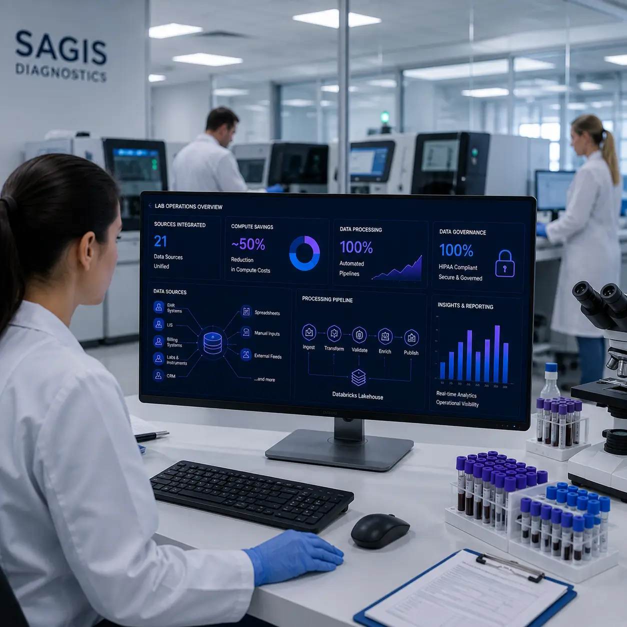 Medical Lab Achieves 50% Compute Savings via Databricks Migration