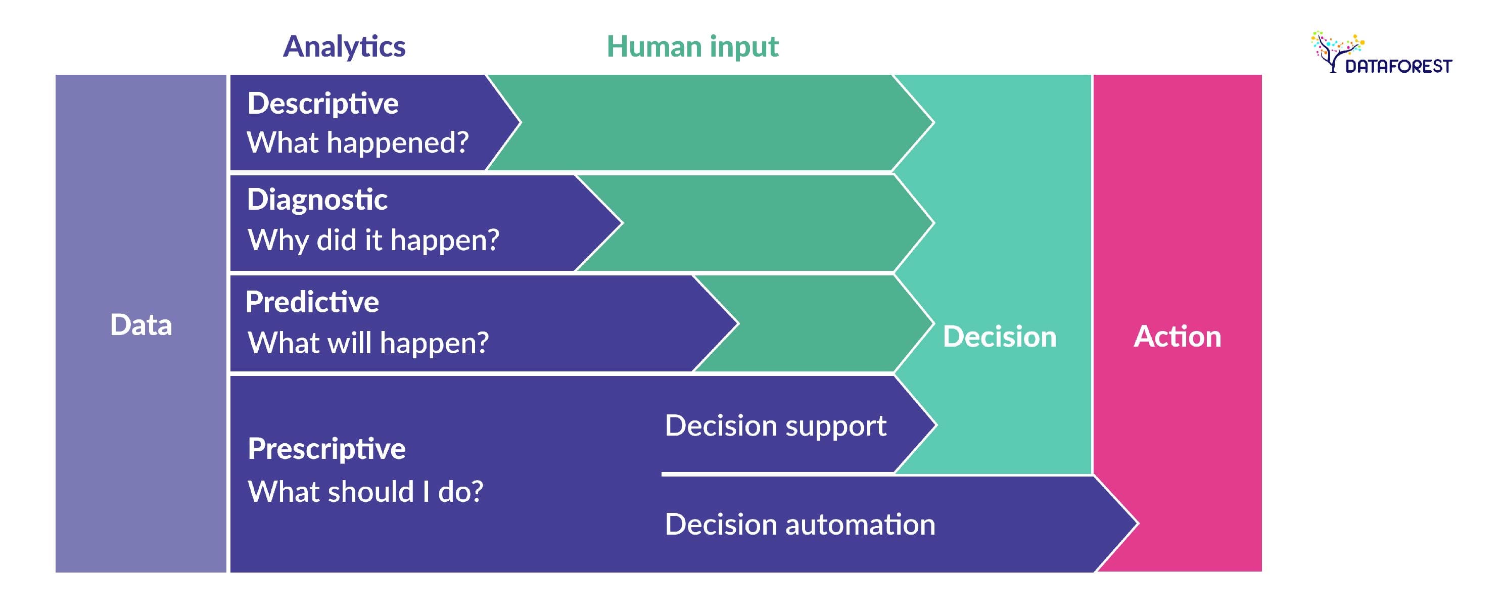 Predict the future, understand the past: the four types of data analysis