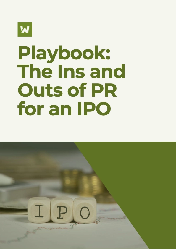cover for The Ins and Outs of PR for an IPO Playbook