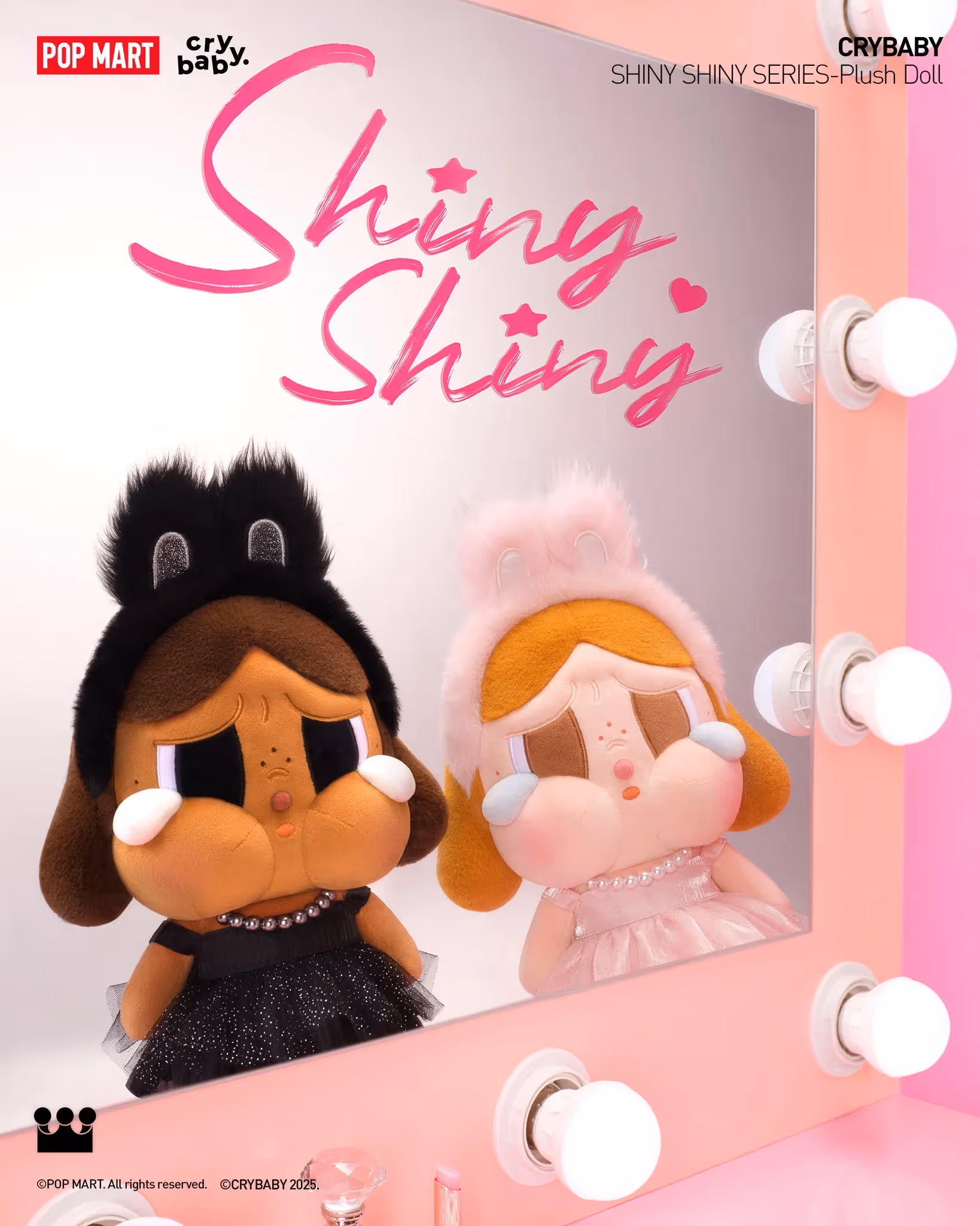 2 Plush Doll (Pink/Black)