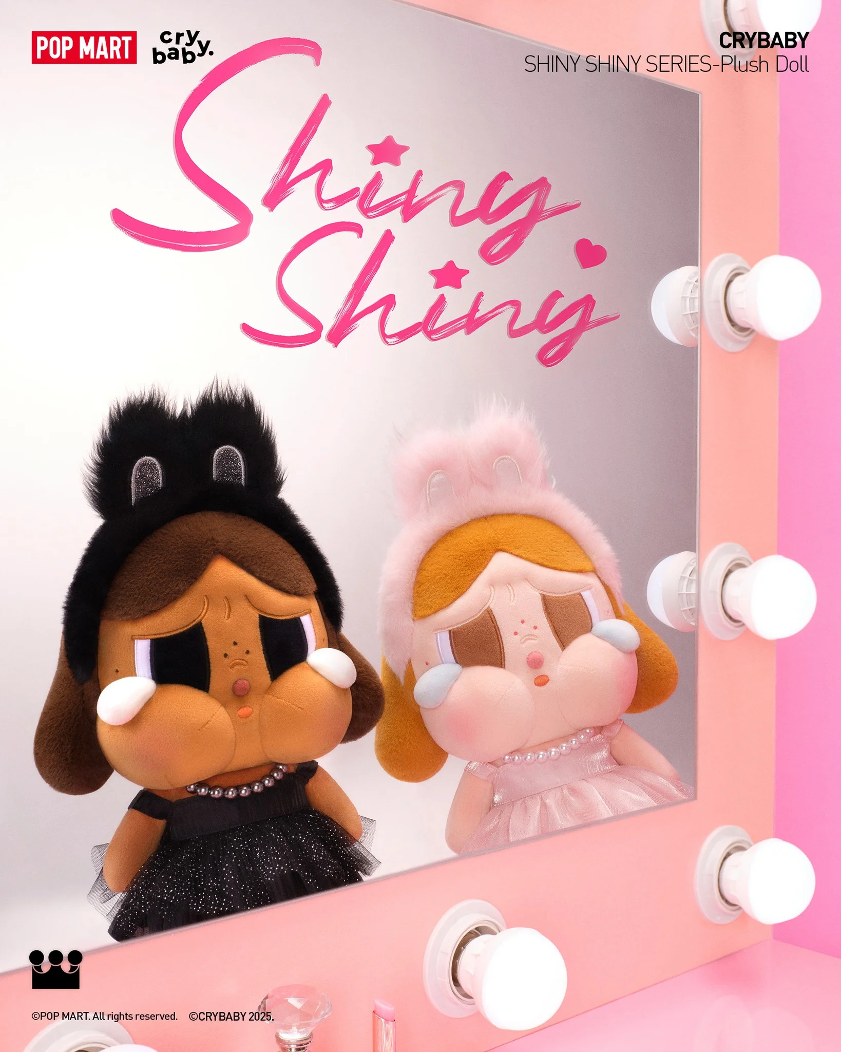2 Plush Doll (Pink/Black)