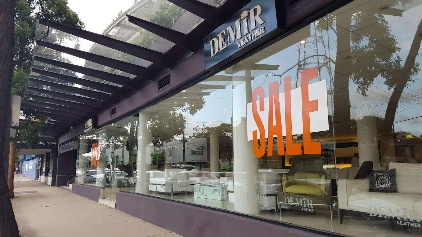 Demir Leather's showrooms in Auburn or Chatswood