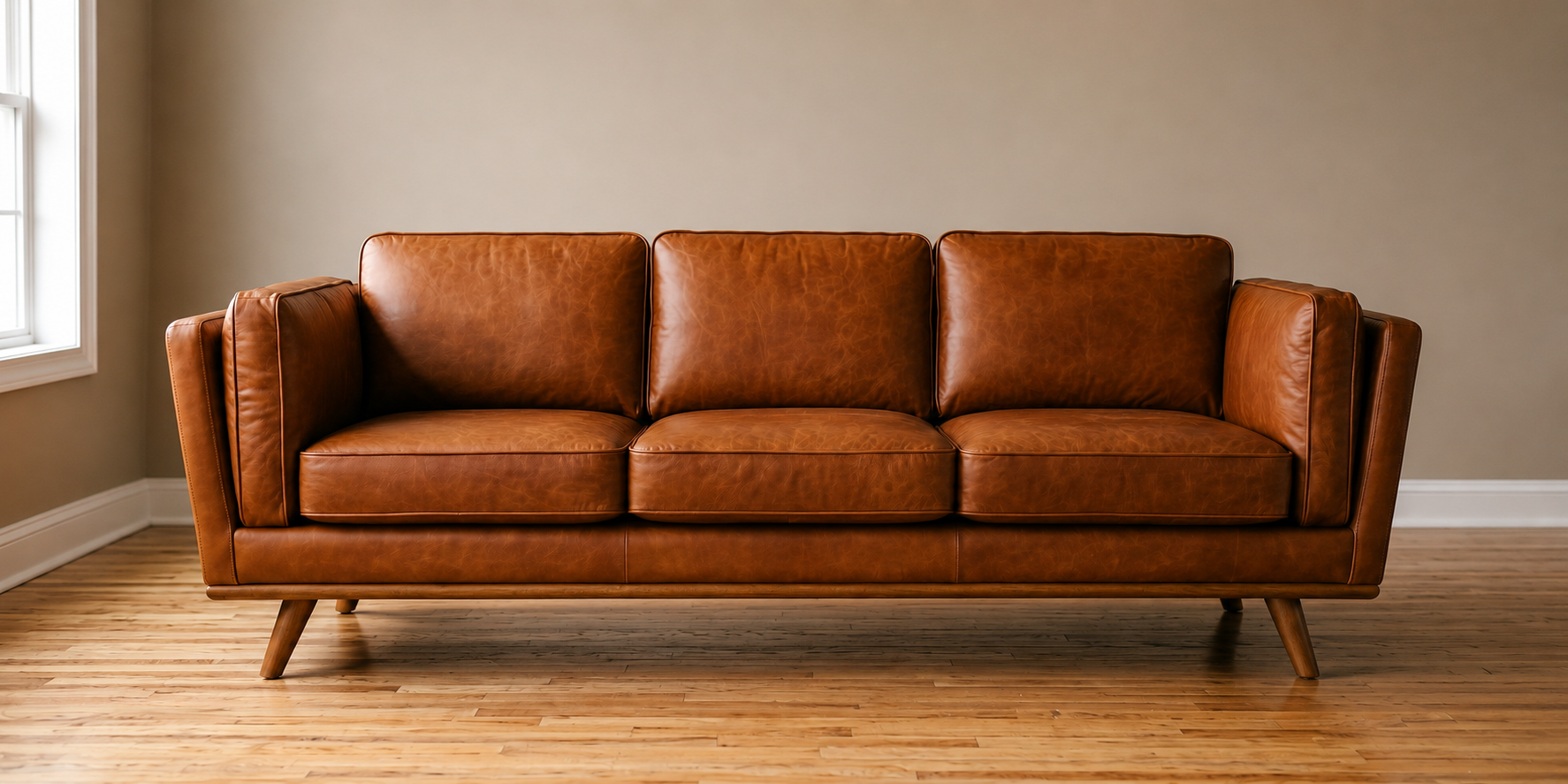 durable leather sofa family