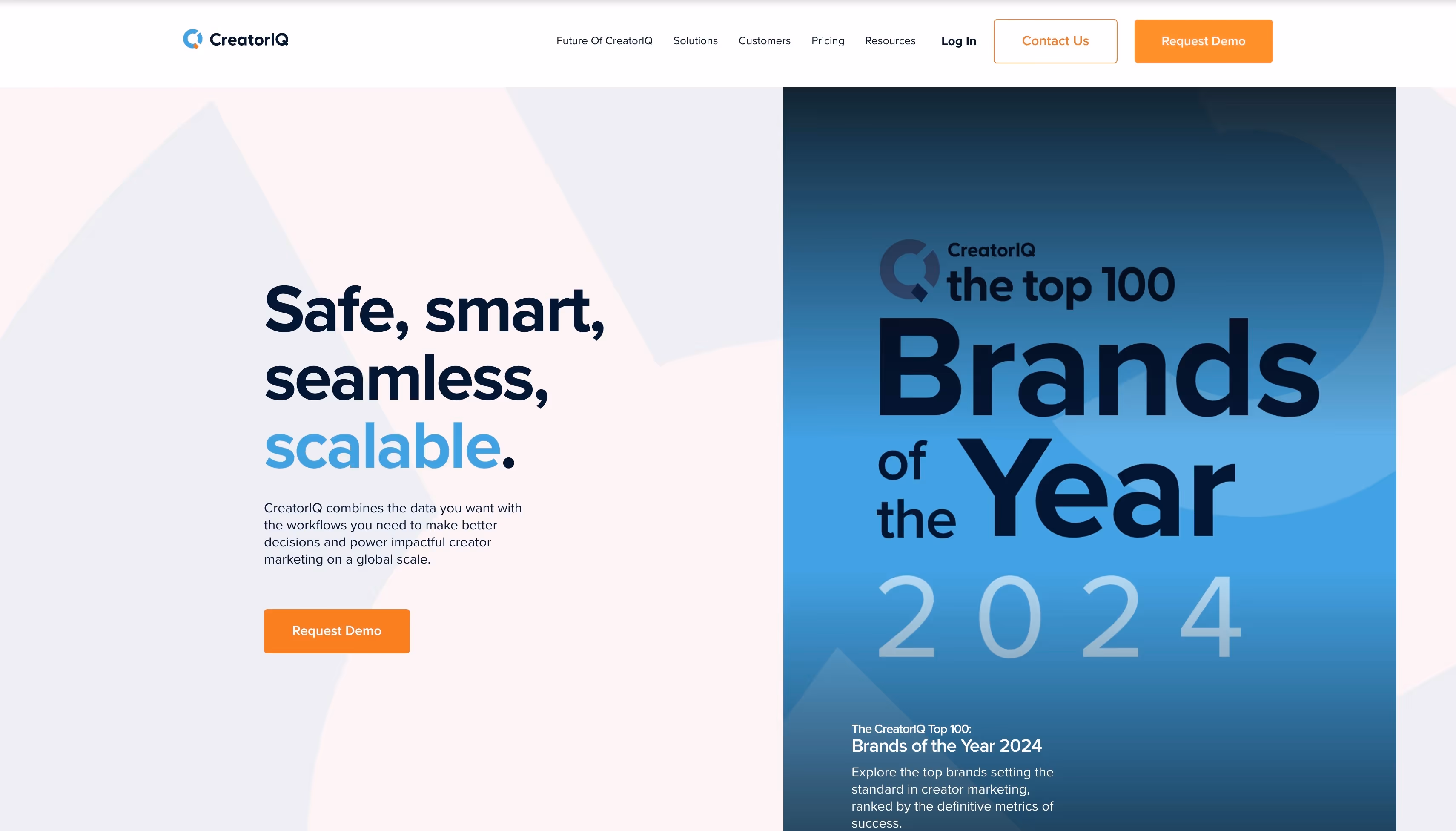 CreatorIQ landing page