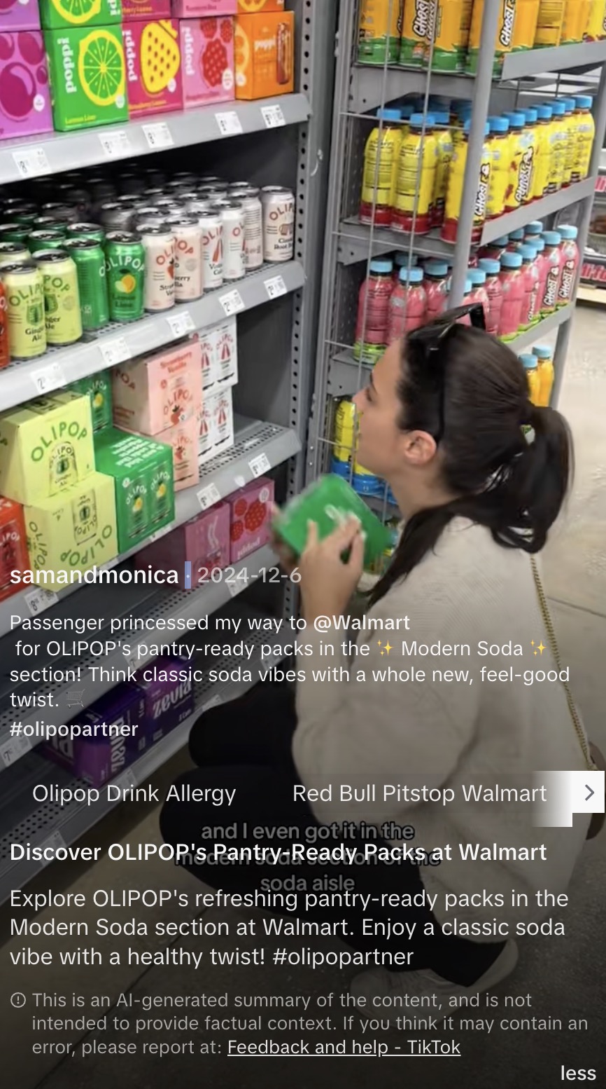 Olipop influencer marketing strategy to drive people to retail storesa