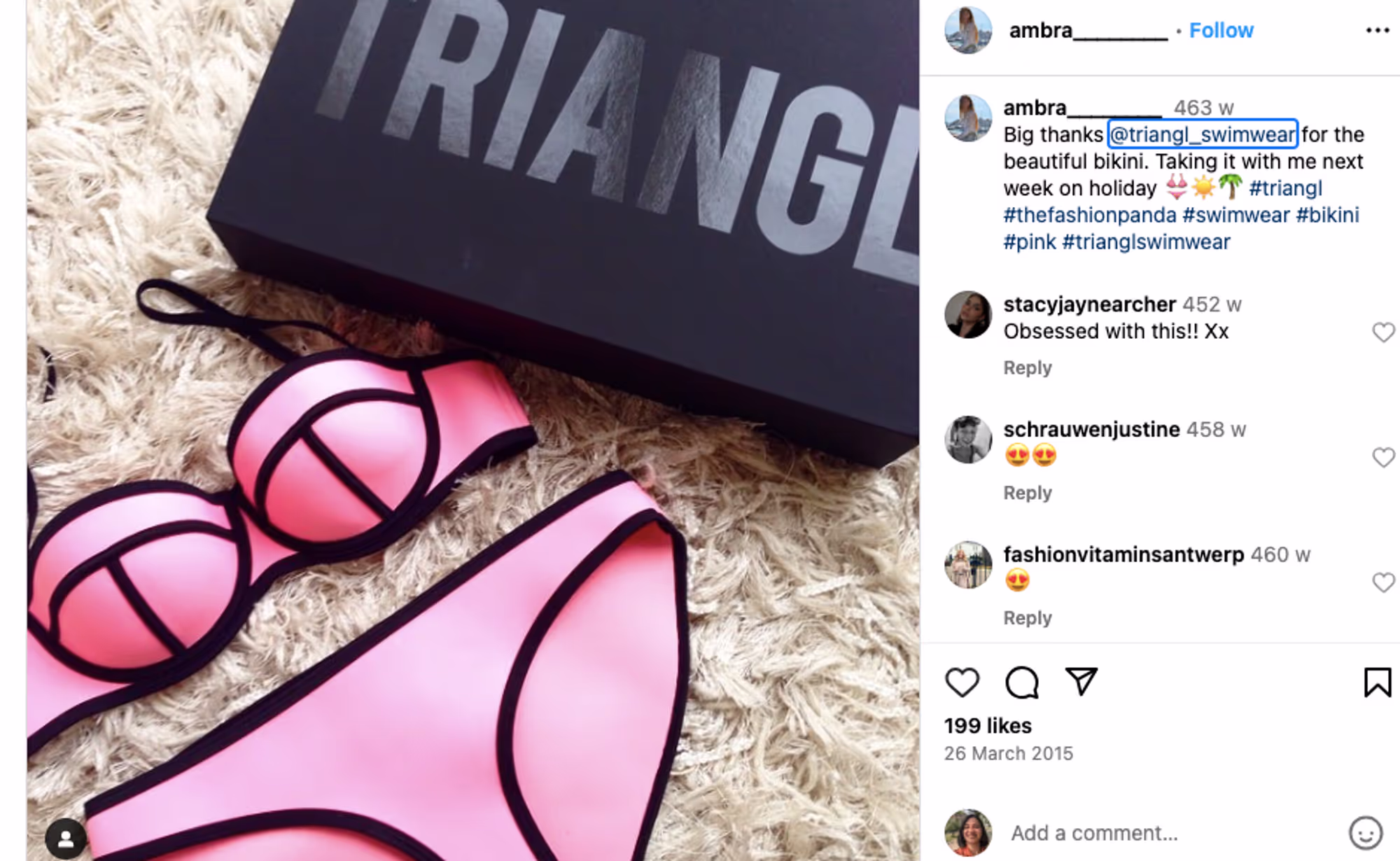 Triangl bikini flatlay image