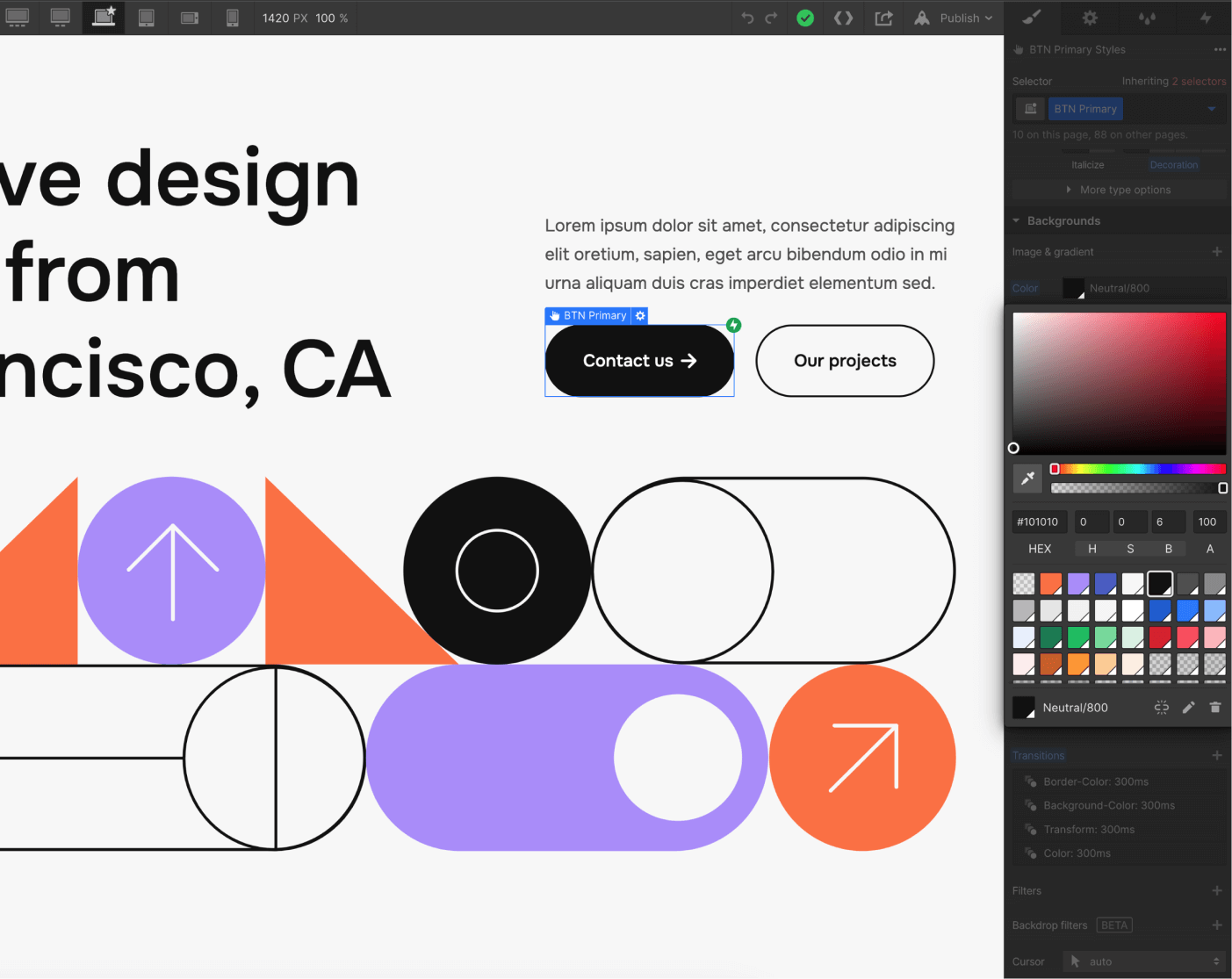Colors - Creativeplus Webflow Template