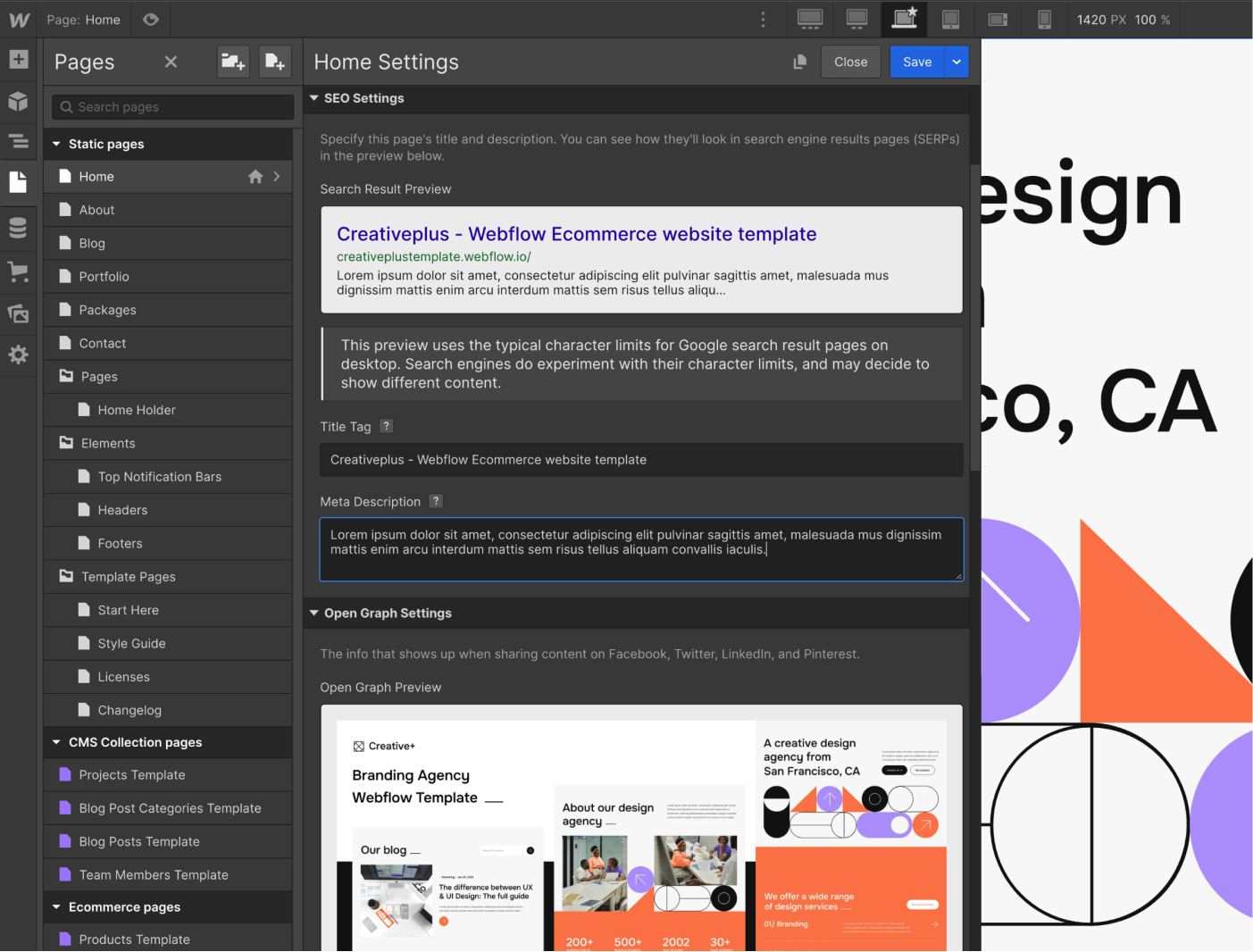 SEO - Creativeplus Webflow Template