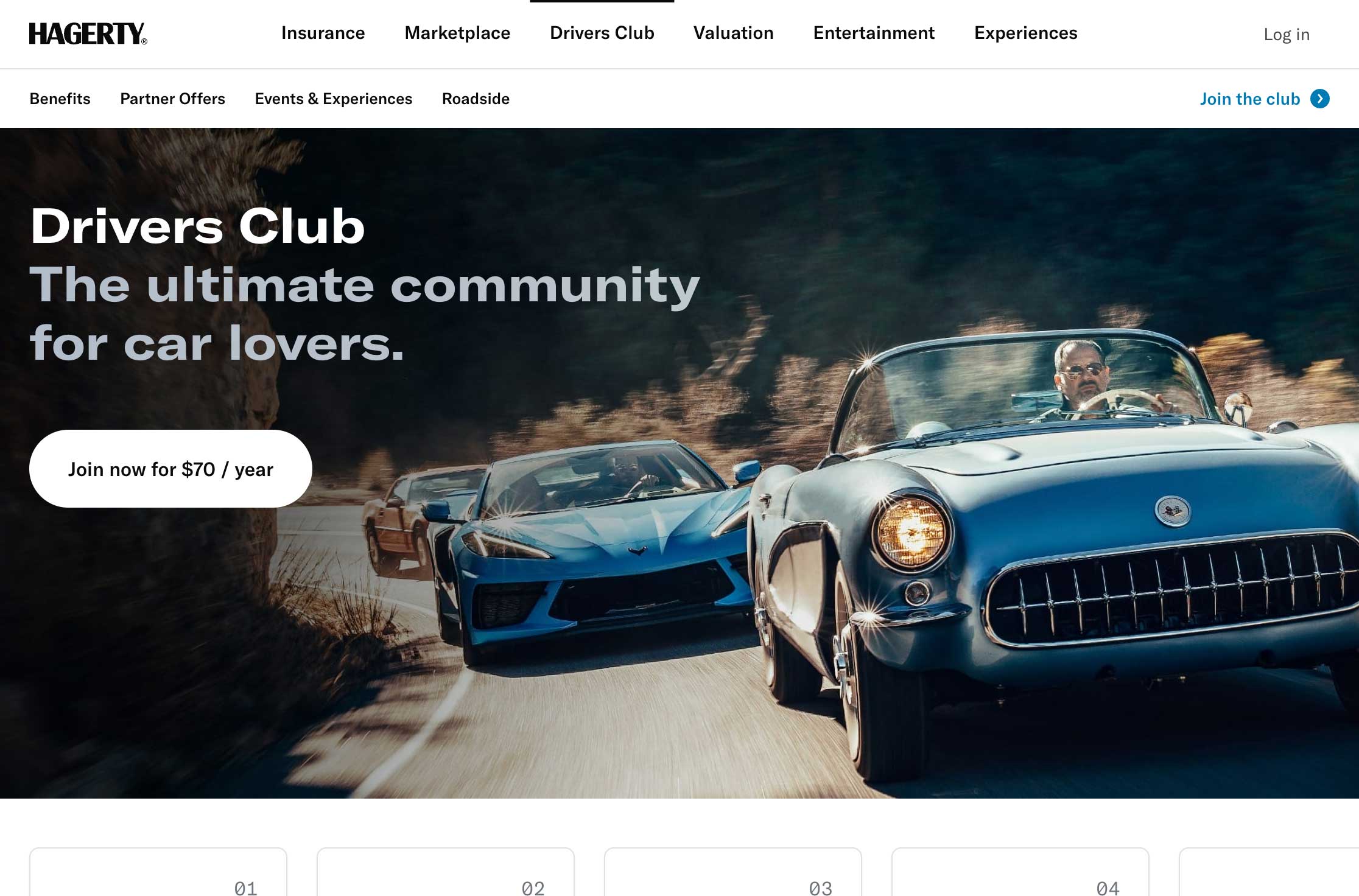 Hagerty Drivers Club homepage