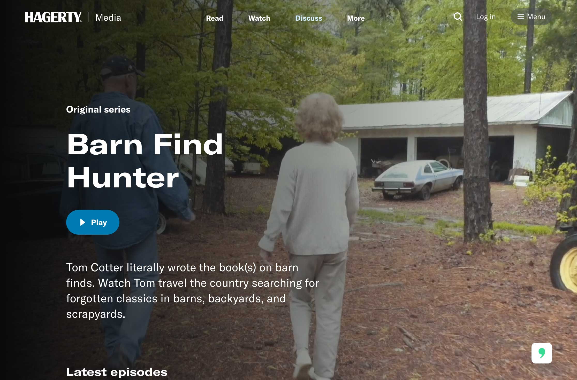 Hagerty Media Screenshot: Barn Find Hunter