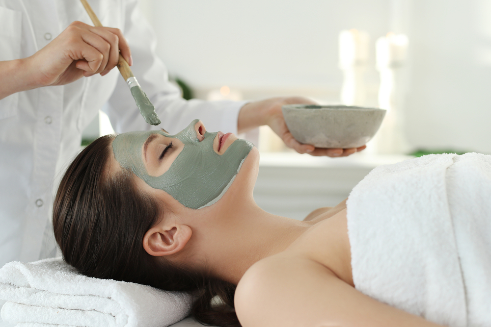Kosmetik, Maske, Natur, natürlich, aufgetragen, Frau, Kosmetikerin 