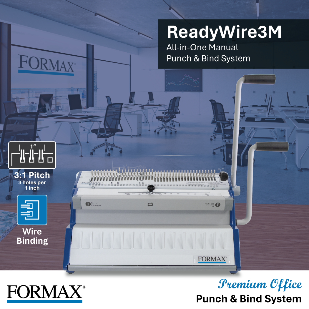 Formax ReadyWire3M all-in-one manual punch and bind system