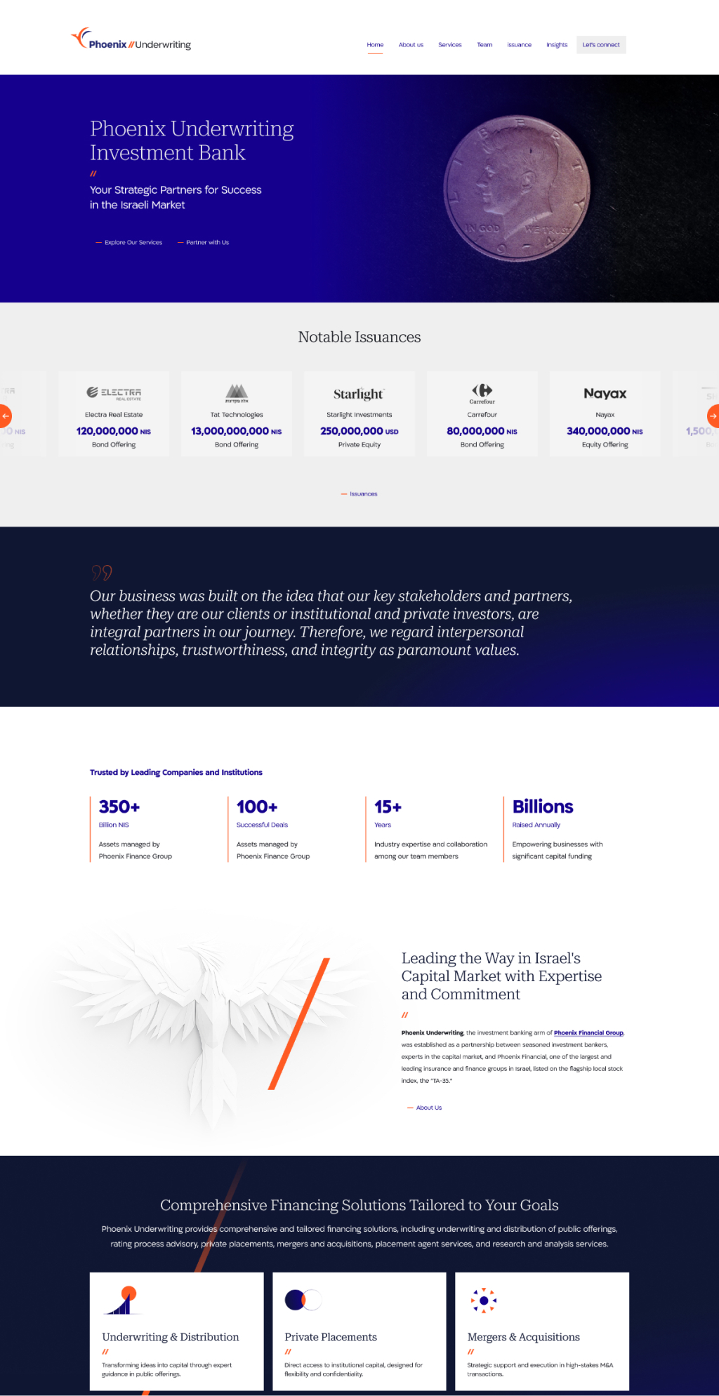 Phoenix Underwriting website homepage
