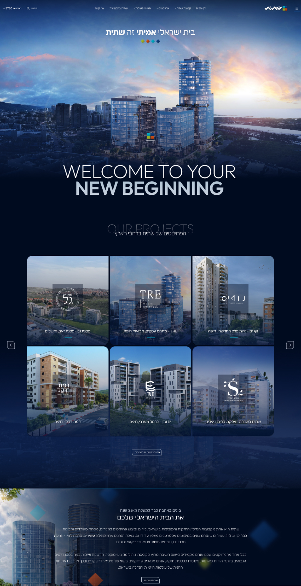 Shatit website homepage
