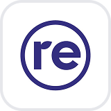 Rebranded company logo with lowercase letters 're' inside a circle.
