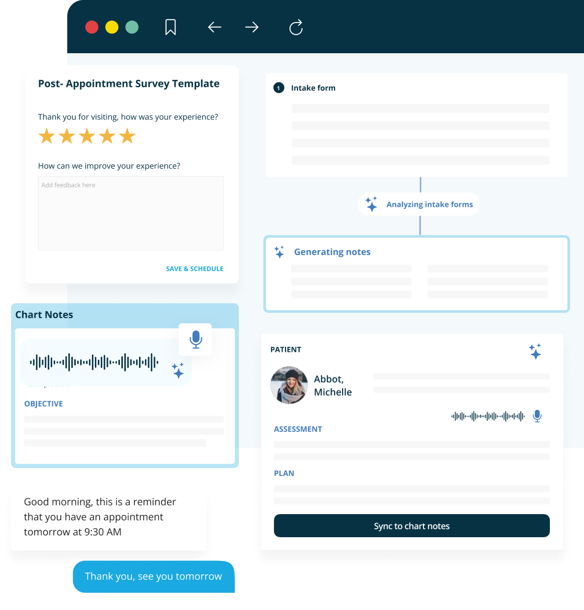 ChiroTouch chiropractic EHR dashboard in practice management software