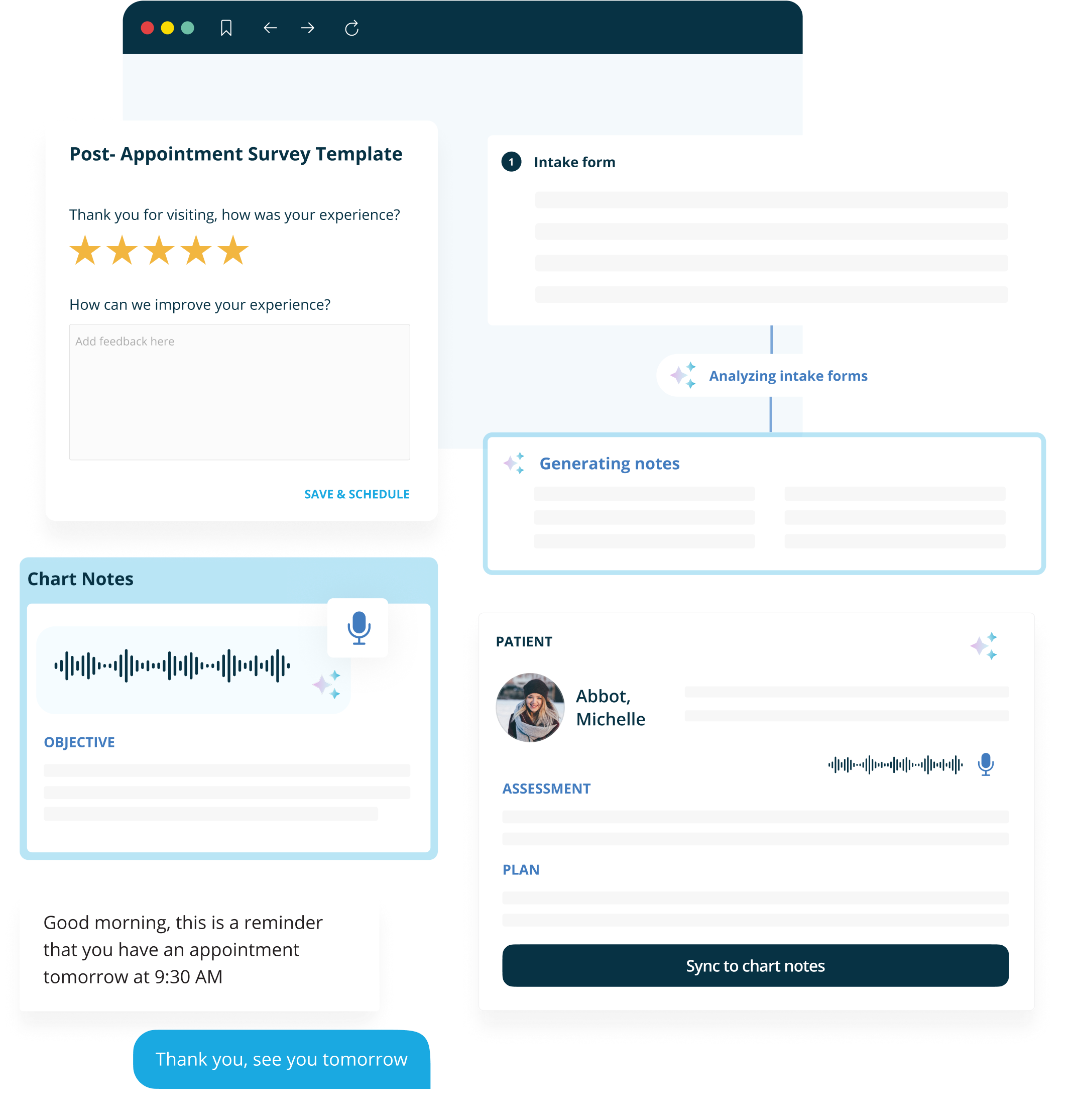 ChiroTouch chiropractic EHR dashboard in practice management software