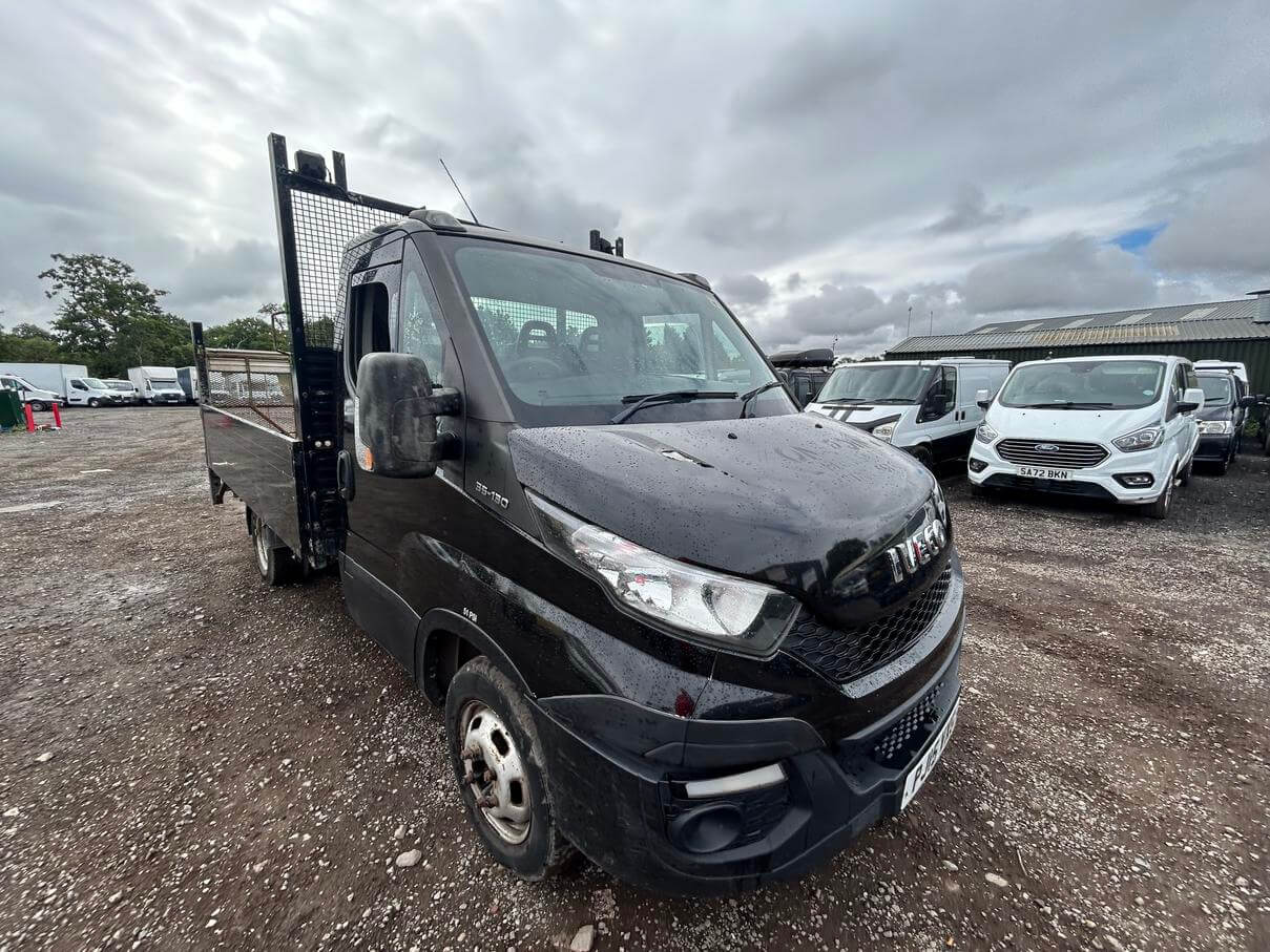 2015 Iveco Daily 35C13 flat bed dropside tail lift twin wheeler black mot No Vat