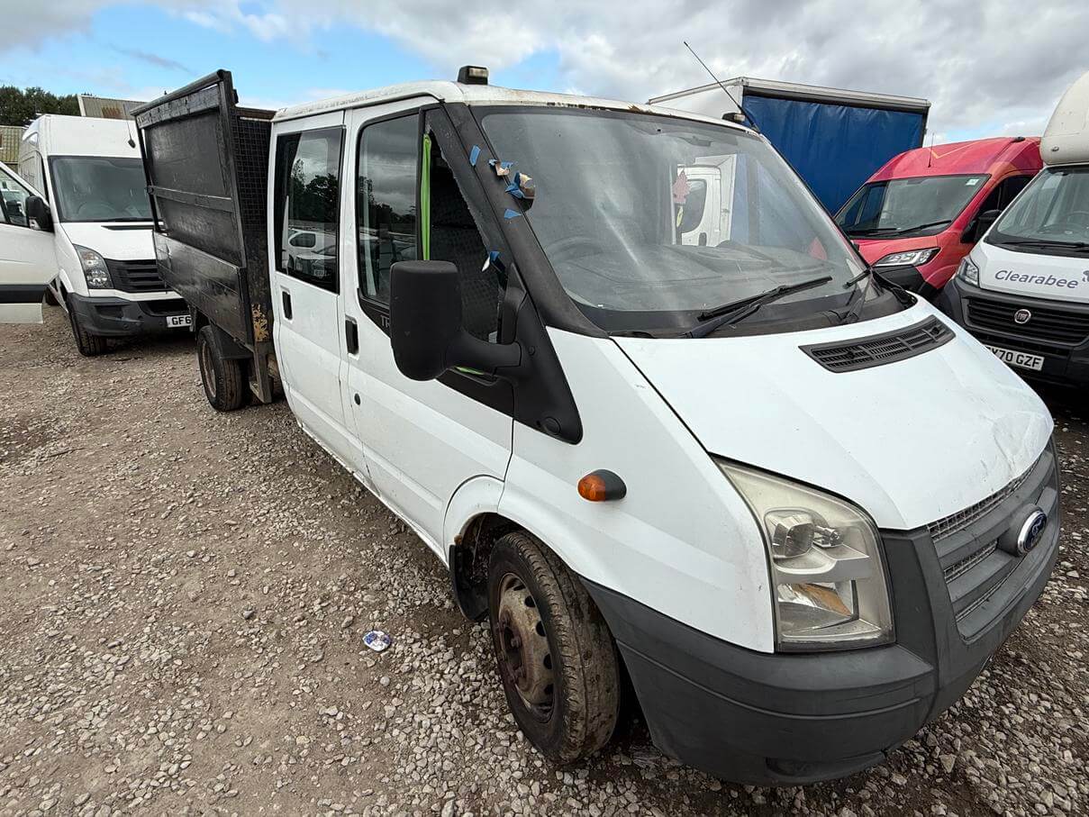 59 Plate Ford Transit tipper 2.4 tipper starts drives needs gearbox repair NoVat
