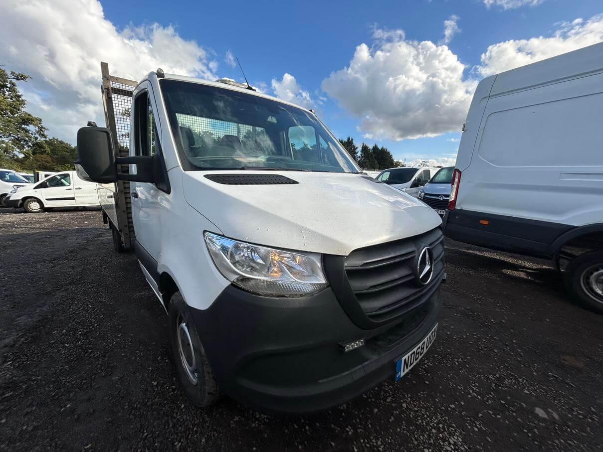 68 Plate Mercedes Sprinter 314 2.2 Lwb flat bed drop side Euro 6 Vat Inclusive