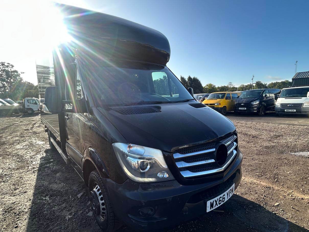 66 Plate Mercedes Sprinter 516 2.2 Cdi Black Luton Box Van Chassis Euro6 Vat Inc