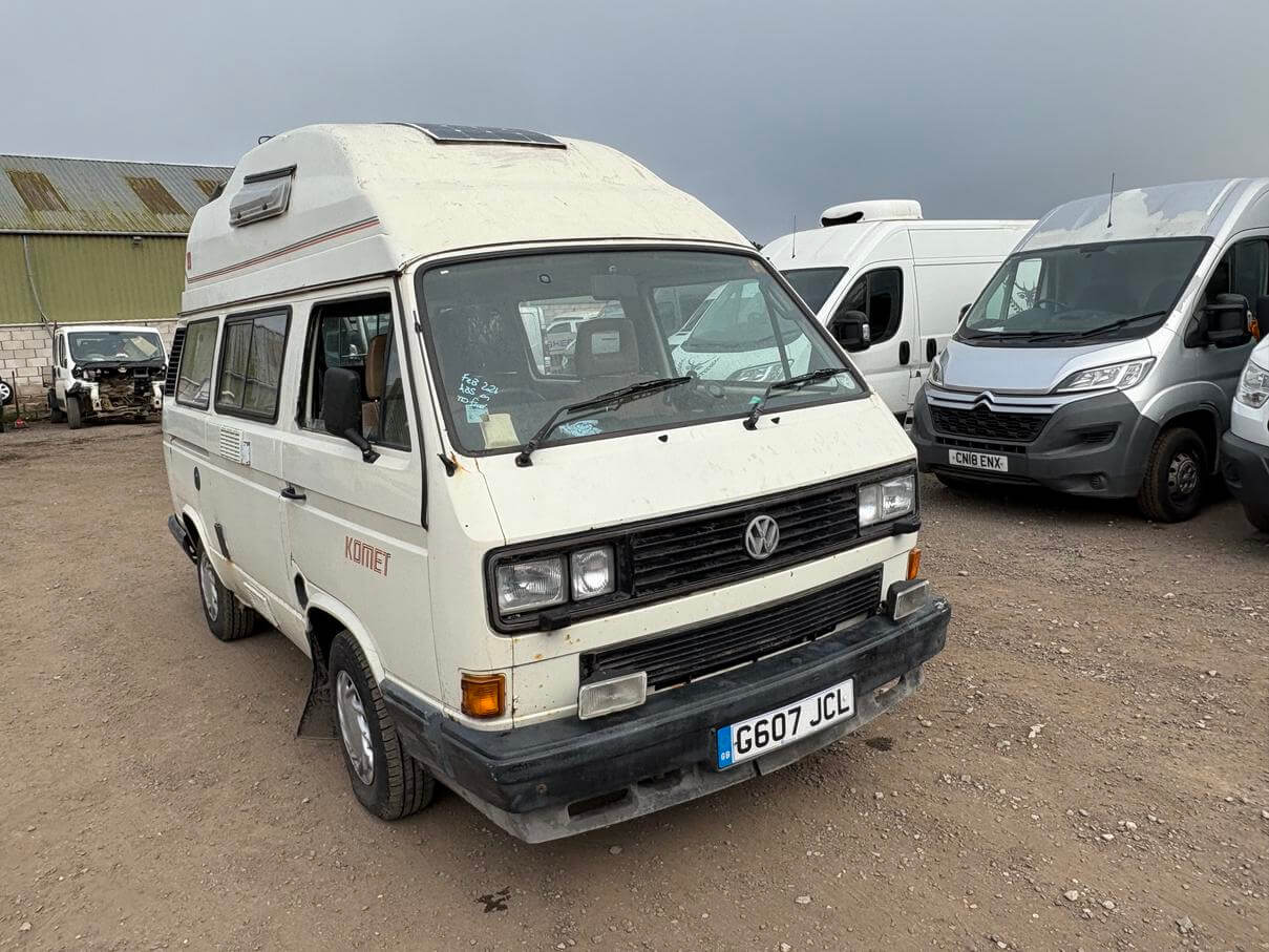 1989 VOLKSWAGEN TRANSPORTER T25 2.0 PETROL KOMET CAMPER HIGH TOP NEEDS REPAIR