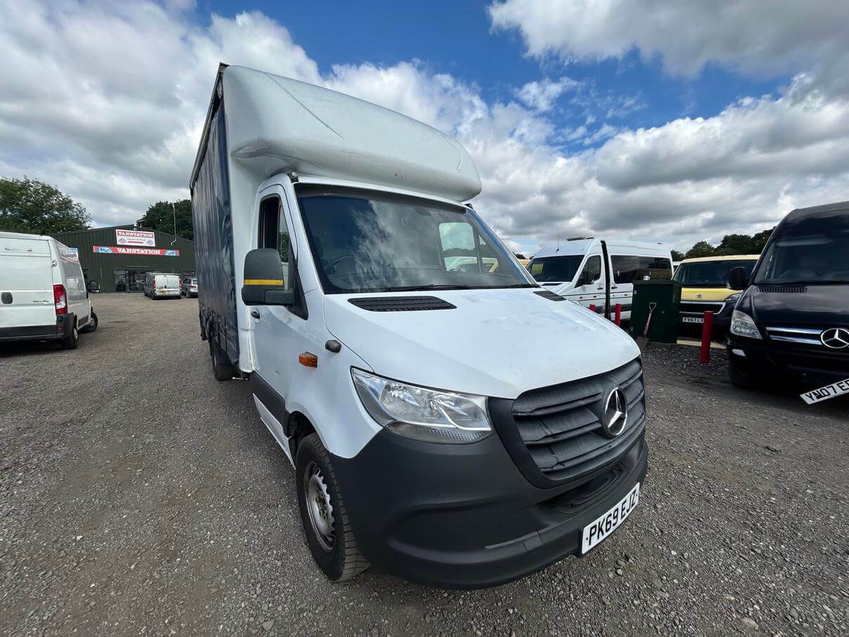 69 Plate Mercedes Sprinter 314 Auto curtain sider Luton chassis cab Euro 6 NoVat